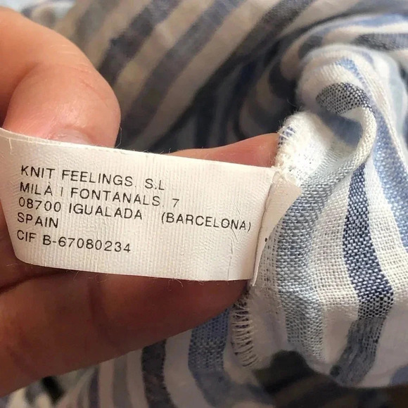 Sita Murt Knit Feelings Blue Stripe Knee Length Skirt Size 36 (2) (XS) - Picture 9 of 12